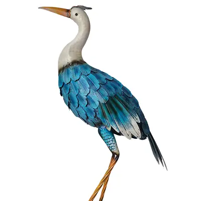 Heron Garden Ornament Decoy Metal Sculpture Outdoor Deterrent For Ponds • £21.99