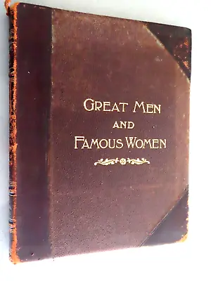 Antique Gold Edge Great Men And Famous Women  Volume 1 & 2  1894 By Selmar Hess • $24.95