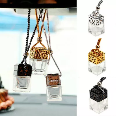 1x Hanging Perfume Air Freshener Essential Oils Empty Glass Bottle Car Accessory • $6.81