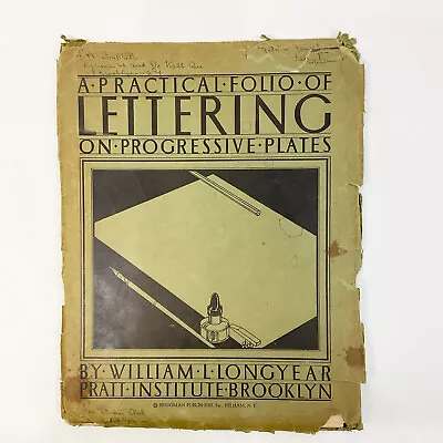 VTG Longyear Practical Folio Of Lettering On Progressive Plates 1900 • $49.98