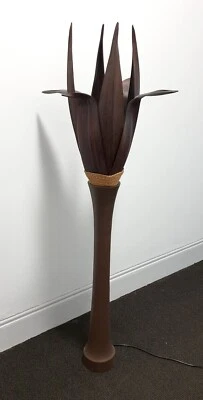 £170 • Buy LARGE Bali Coco PALM TREE LEAF Floor Lamp Lotus Leaf 1.4 Metre TALL - WC2 Pickup