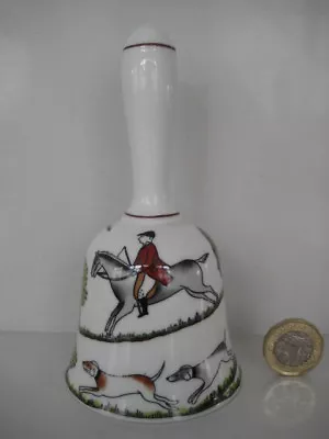 Rare Crown Staffordshire Hunting Scenes Table Bell Bone China Wedgwood Pattern • £27.99