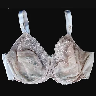 Wacoal Bra Renaissance Rose Underwire Embroidered Lace 85720 Nude Sz 38DD • $16.95