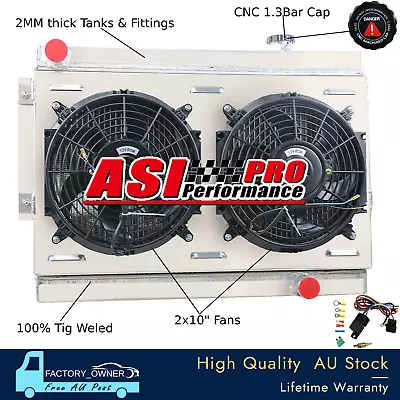 3 Row Radiator+Shroud+Fan Fits 1973-80 HOLDEN KINGSWOOD TORANA HQ HZ LX LH CHEVY • $299