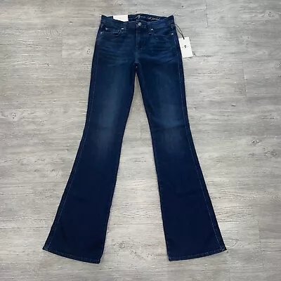 7 For All Mankind Womens Size 27 A Pocket Flare Leg Blue Jeans Slim Illusion NWT • $54.99