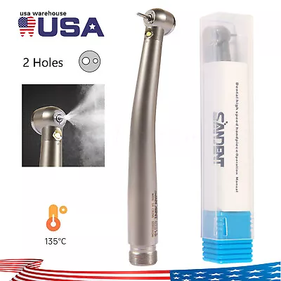 Pieza De Mano LED Turbina Alta Velocidad Fibra óptica Dental Estilo NSK 2 Holes • $23.99