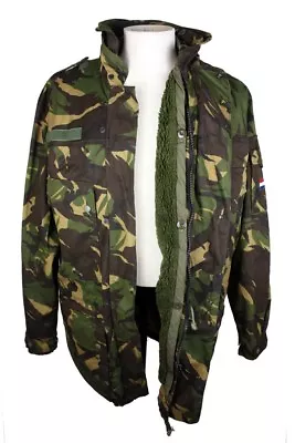 £34.90 • Buy  Camo Parka Field Jacket DPM Button In Teddy Fleece Lined Opti Zip Close VGC