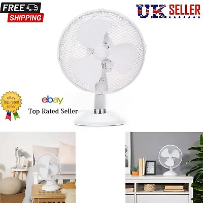 16 Inch Lightweight Desk Fan Powerful Airflow Quiet Operation Perfect For Office • £32.99
