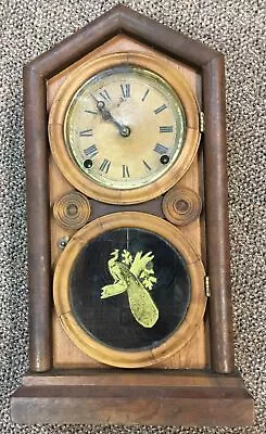 Antique E. INGRAHAM COMPANY Desk/Mantle Clock Pat. 1869 Working/Running • $79.99