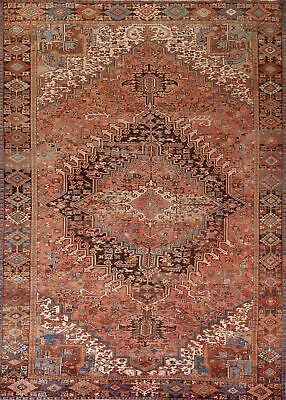 Vintage Geometric Heriz Traditional Hand-made Living Room Rug Area Carpet 10x13 • $3059