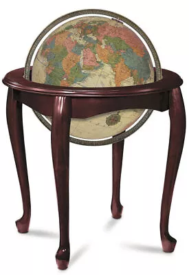 Queen Anne Illuminated 16 Inch Floor World Globe By Replogle Globes • $665