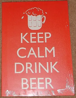 Keep Calm And Drink Beer On A Red Background 13  X 18  Canvas Reduced • £4.99