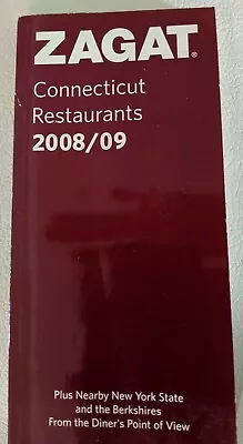 Zagat Connecticut Restaurants 2008 09   Plus New York State And Berkshires • $22.95