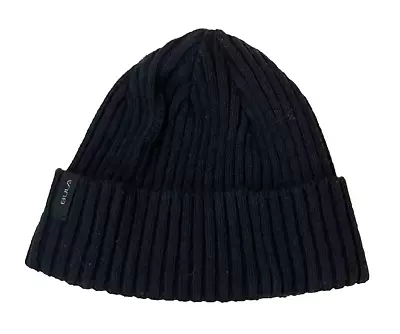 Bula Black Ribbed Cuffed Merino Wool Beanie Hat Women's Men's Os • $9.99