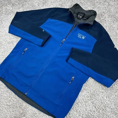 Mountain Hardwear Airshield Elite Tech Fleece Jacket Outdoors Blue Men's Large • $39.95