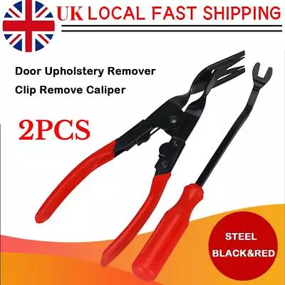 2 Pcs Set Car Door Card Panel Trim Clip Removal Pliers & Upholstery Remover Tool • £7.42