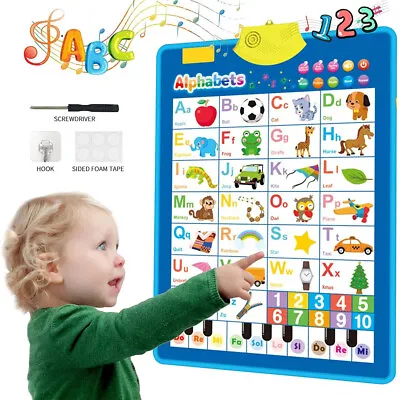 Kid Alphabet Learning Wall Chart Electronic Talking Music Poster Educational Toy • £14.24