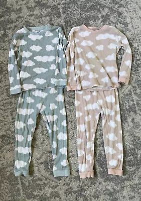 Twin Boy Girl Outfit Pyjamas Blue And Pink Cloud • $20.21