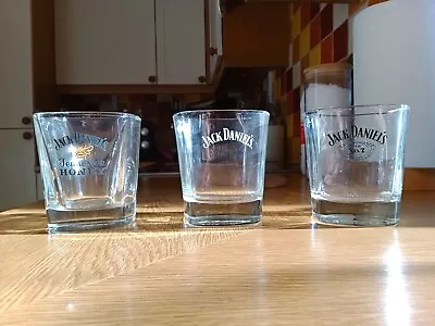 Set Of 3 Jack Daniels Glass Tumbler Glasses Whiskey • £5.49