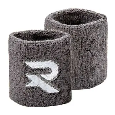 Sports Wrist Sweatbands X 2 Grey Cotton Wristbands Squash Tennis 80s Fitness • £6.79