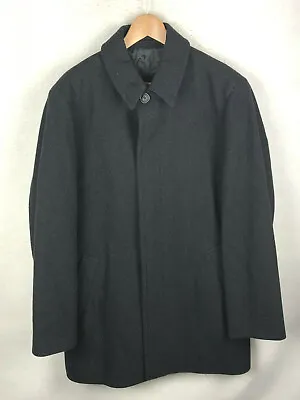 KARL JACKSON Coat Mens Crombie Style Wool CASHMERE Button Up Large • £27.20