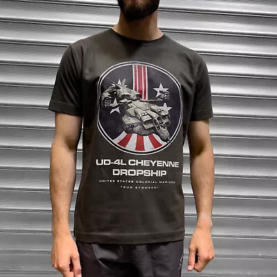 Aliens UD-4L Cheyenne Dropship USCM T Shirt Sulaco Nostromo Xenomorph LV426 Men • $50.91