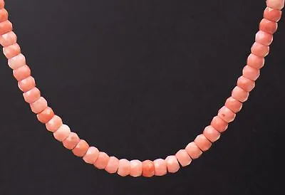 Jay King Pink Sea Bamboo Coral Beaded Sterling Silver Necklace • $114.95