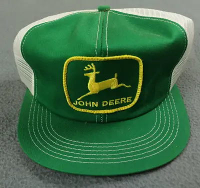 Vintage John Deere Mesh Trucker Hat Snapback Patch K-Brand • $49.95