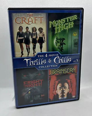 Thrills & Chills - The Craft / Monster High / Fright Night / Brainscan DVD Set • $9.99