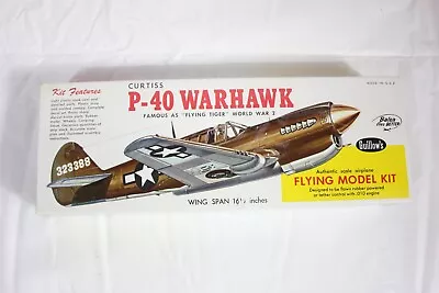 Vintage Guillow's Curtiss P-40 Warhawk Balsa Wood Scale Model Kit Unopened • $49.99