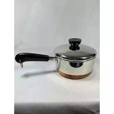 VINTAGE REVERE WARE 1 QT 89d Copper Bottom With Lid  • $34.35