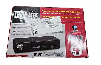 Tripp Lite 4-Ports External Desktop KVM Switch VGA/USB W/ PSU (B006-VU4-R) • $69.99