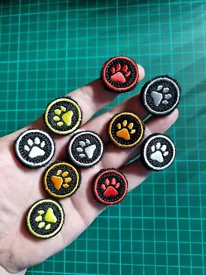 PAW Pet Patch Badge (pack Of 5)  2.5 Cm Hook And Loop • £9.99