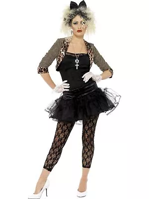 Madonna 1980s Wild Child Costume Pop Diva Ladies 80s Music Rock Fancy Dress • $65.50