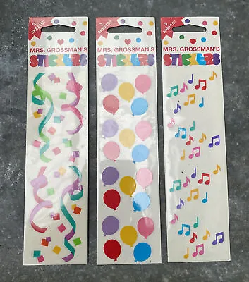 Vintage Mrs Grossman’s SEALED Stickers Party Balloon Confetti Music Notes -Set 3 • $14.99