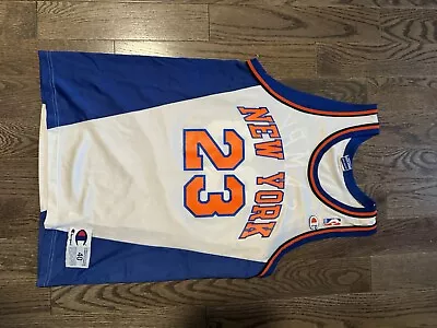 100% Authentic Marcus Camby Vintage Champion Knicks Jersey Size 40 M Mens • $75