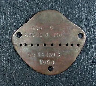 Dog Tag From French Indochina Vietnam 1950 Named LUONG Q TOM • $30