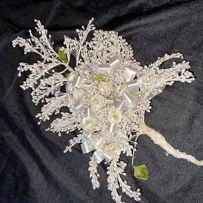 VINTAGE 70s ? Wax Flowers Wedding Flowers Bridal Bouquet • $88