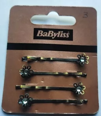 Vintage Style Babyliss  Flower Diamante Hairpin Kids Women/Girls Best As A Gift • £3.75