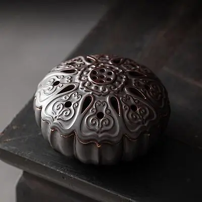 Ceramic Incense Burner Lotus Zen Ornament Fragrance Diffuser Censer Coil Incense • £14.27