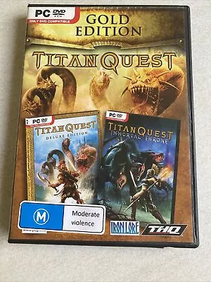 Titan Quest Gold Edition PC Game Base Game & Expansion THQ 2007 Vintage • $10