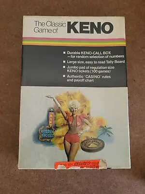 Vintage 1976 Classic Games Co. THE CLASSIC GAME OF KENO FK01 New Sealed • $27.46