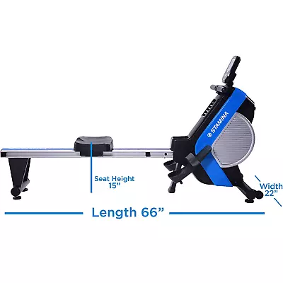 $404.98 • Buy Stamina Cardio Exercise DT Plus Air Rowing Workout Machine W/ LCD Display, Blue