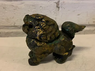 Vintage Antique Possibly Chinese Cast Iron Foo Dog Incense Burner Censer • $115