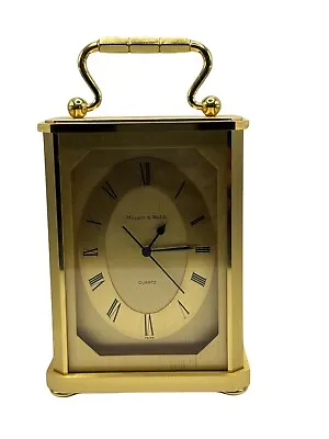 Modern Mappin & Webb Brass Battery Operated Quartz Carriage Clock • $112.43