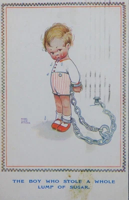 £1.99 • Buy Signed: Mabel Lucie Attwell, Little Boy In Chains, Sugar. Valentine 4424. 1918.