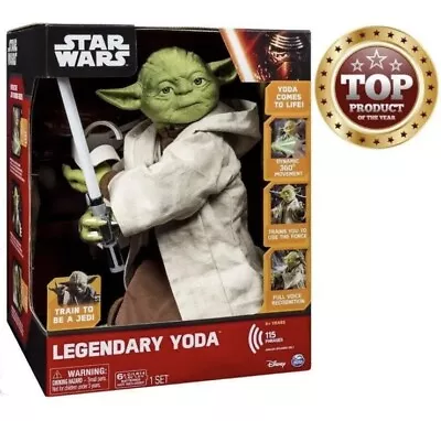 Star Wars Legendary Yoda 16” Spinmaster Interactive Talking  • £145.96