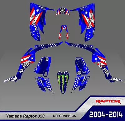 Yamaha Raptor 350   2004 To 2014  Graphics Kit Decals  Stickers  Atv • $159