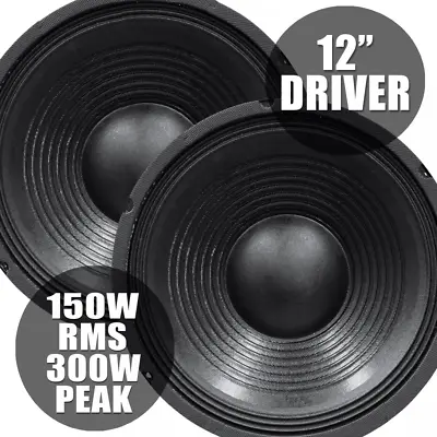 Pair Of 12  Drivers Replacement 12 Inch Speaker Cabinet Woofer Driver 300w 8Ohms • £47.95