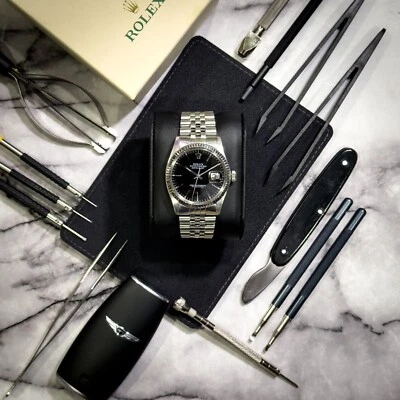$3000 • Buy Rolex DateJust With Black Dial - 36mm - 16014 - Running Well W/ Tight Bracelet